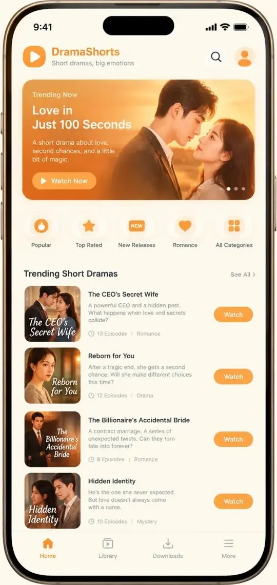 子子影视 APP 界面展示